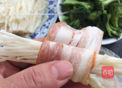 香煎培根金针菇卷的做法图解3