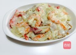 虾仁培根芝士焗饭的做法图解8