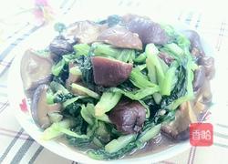 青菜炒蘑菇的做法图解6
