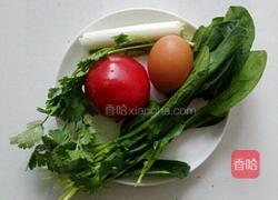 青菜鸡蛋面疙瘩汤的做法图解1