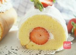 草莓奶油蛋糕卷的做法图解24