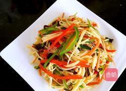 五彩茭白的做法图解9