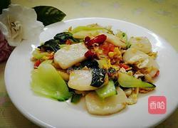 青菜鸡蛋炒年糕的做法图解6