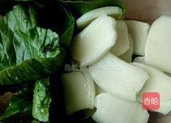 青菜鸡蛋炒年糕的做法图解2