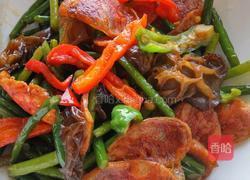 腊肠炒蒜苗的做法图解6