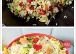火腿肠鸡蛋炒饭的做法图解6