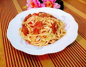 香肠炒面条[图]