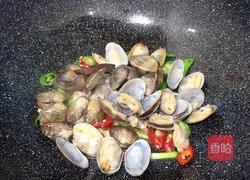 葱姜炒花蛤的做法图解6