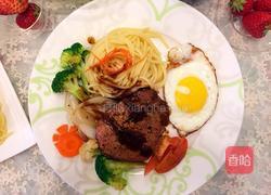 黑椒牛排餐的做法图解9