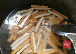 五花肉青蒜炒豆干的做法图解3