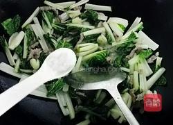 小白菜炒肉丝的做法图解8