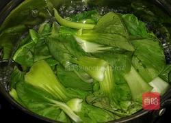 青菜炒香菇的做法图解2