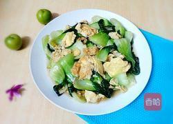 油菜炒鸡蛋的做法图解8