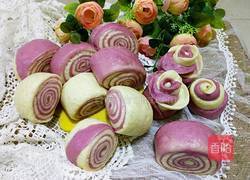 双色紫薯馒头卷的做法图解1