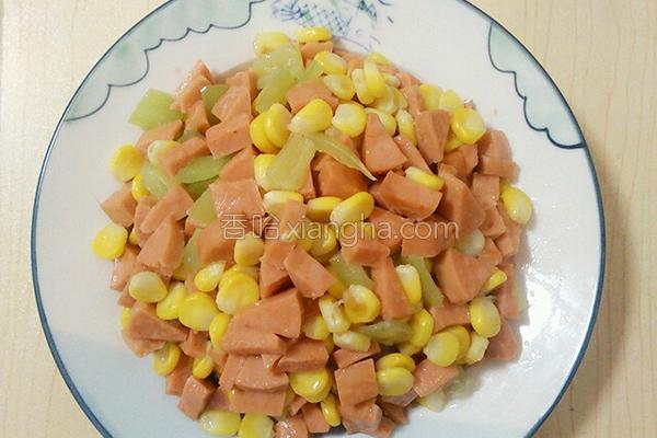 玉米粒炒火腿