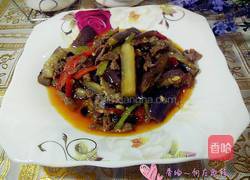 香辣茄子炒肉的做法图解9