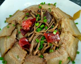 茶树菇炒五花肉[图]