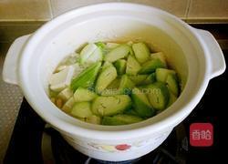虾仁豆腐丝瓜汤的做法图解5