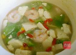 虾仁豆腐丝瓜汤的做法图解7