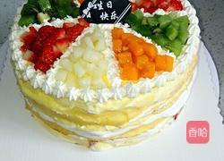 草莓芒果千层的做法图解7