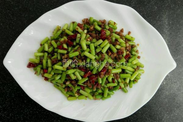 肉沫蒜苔粒～家常菜