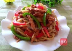 肉丝炒饼的做法图解12