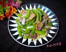 青椒炒腊肠[图]