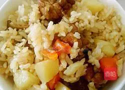 Illustration of how to make braised pork ribs rice 6