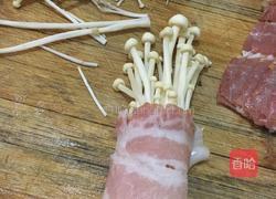 香煎培根金针菇卷的做法图解2
