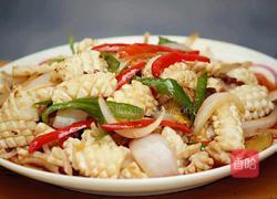 香辣洋葱炒鱿鱼的做法图解12