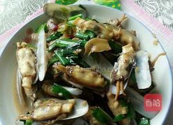 葱姜辣炒蛏子的做法图解5