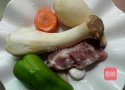 肉丝炒杏鲍菇的做法图解1