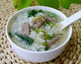 菠菜豬肝粥