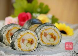 果蔬鸭蛋寿司卷的做法图解15