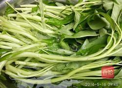 虾酱炒通菜的做法图解1