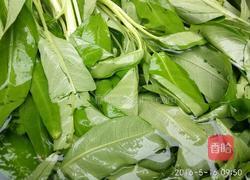 虾酱炒通菜的做法图解2