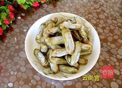 葱姜炒蛏子的做法图解3