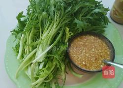 蒜汁麻酱拌苦菊的做法图解2