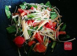 番茄金针菇蛋花疙瘩汤的做法图解5