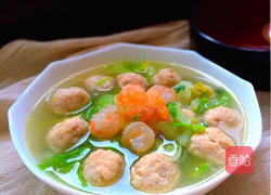 鲜虾鸡肉丸子汤的做法图解16