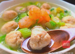 鲜虾鸡肉丸子汤的做法图解17