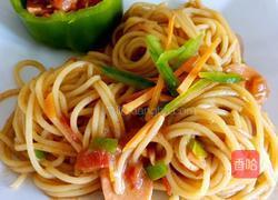 番茄火腿黑胡椒意面的做法图解9