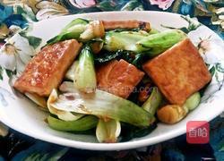 小白菜炒豆腐的做法图解5