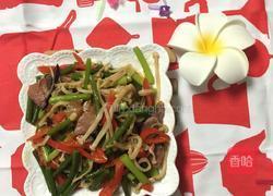 蒜苔金针菇炒肉的做法图解6