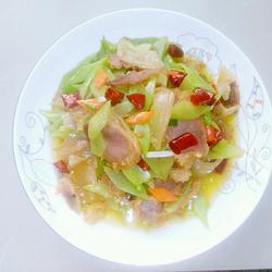 莴苣炒老腊肉的做法[图]