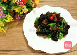 青椒炒木耳的做法图解9