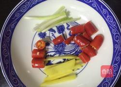 血豆腐肉片炒青蒜的做法图解3