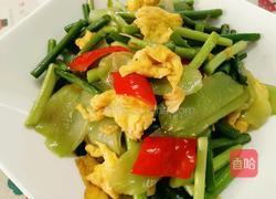 莴笋蒜苔炒鸡蛋的做法图解12