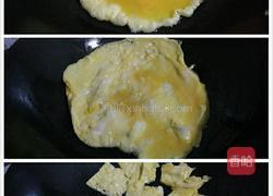 青椒炒鸡蛋火腿片的做法图解3