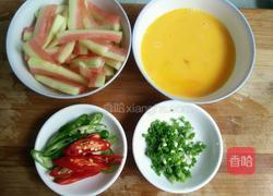 西瓜皮炒鸡蛋的做法图解2